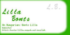 lilla bonts business card